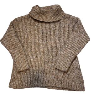 Stitchdrop Womens Brown Knitted Turtleneck Sweater Size Large